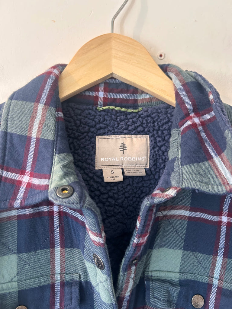 LOOP - Royal Robbins Plaid Lined Flannel Shirt Jacket, Sz S (#463)