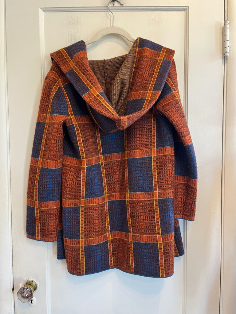LOOP - Field Flower Hooded Knit Coat, Sz XS (#108)
