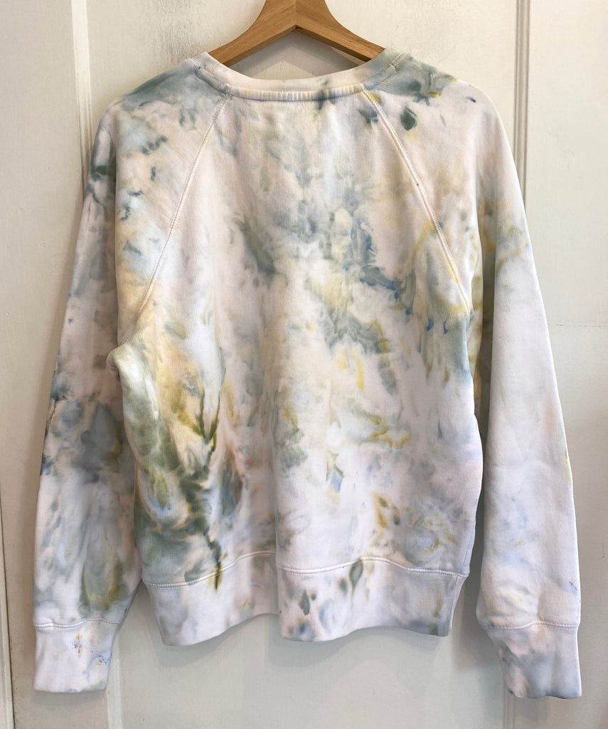Hipcheck - Ice Dyed Zadig & Voltaire Skull Sweatshirt, Sz Med