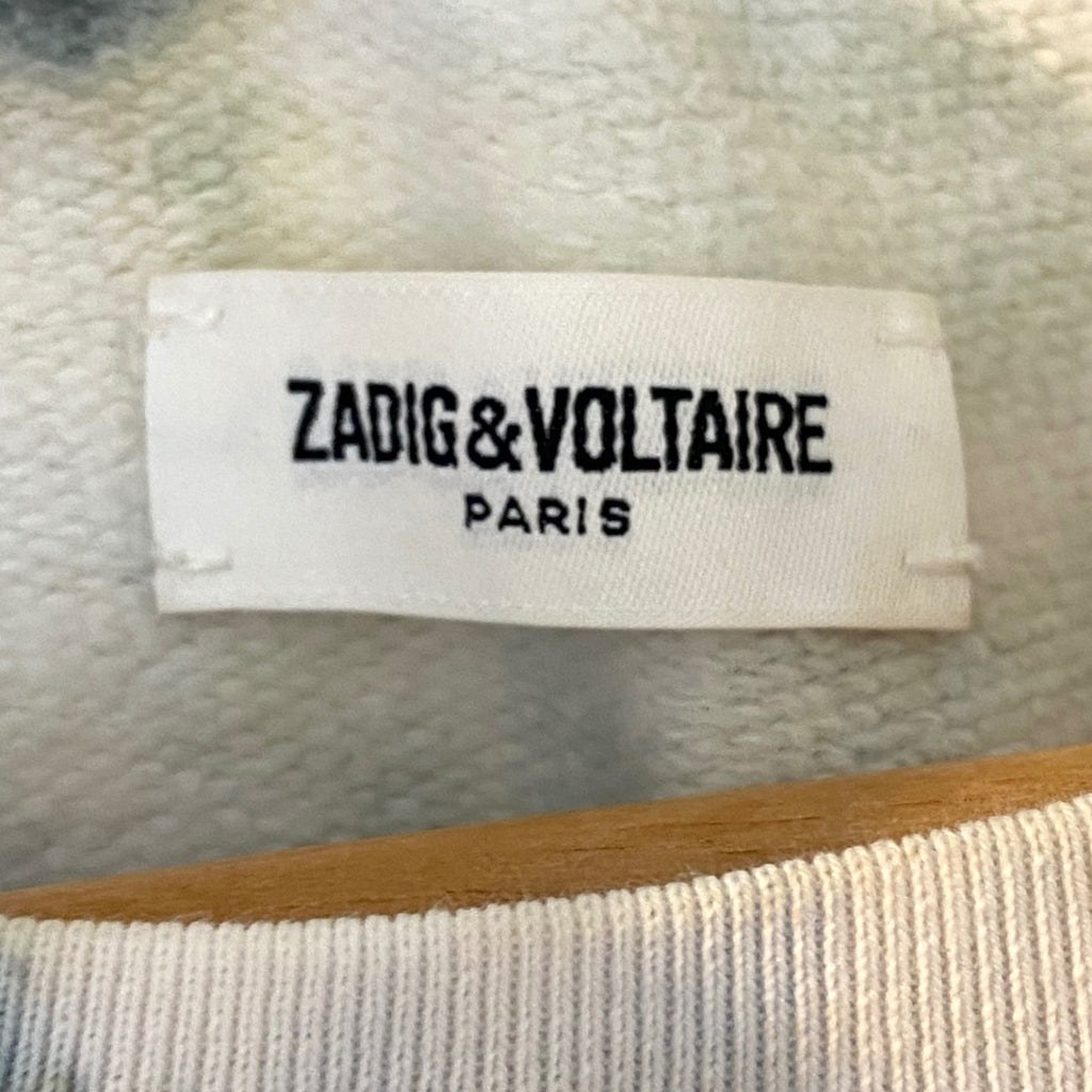 Hipcheck - Ice Dyed Zadig & Voltaire Skull Sweatshirt, Sz Med
