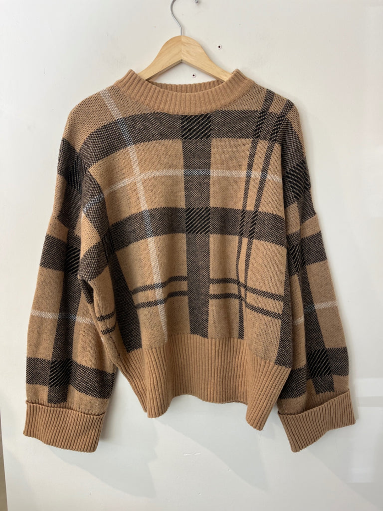 LOOP- Barbour Plaid Sweater, Sz 12 (#370)