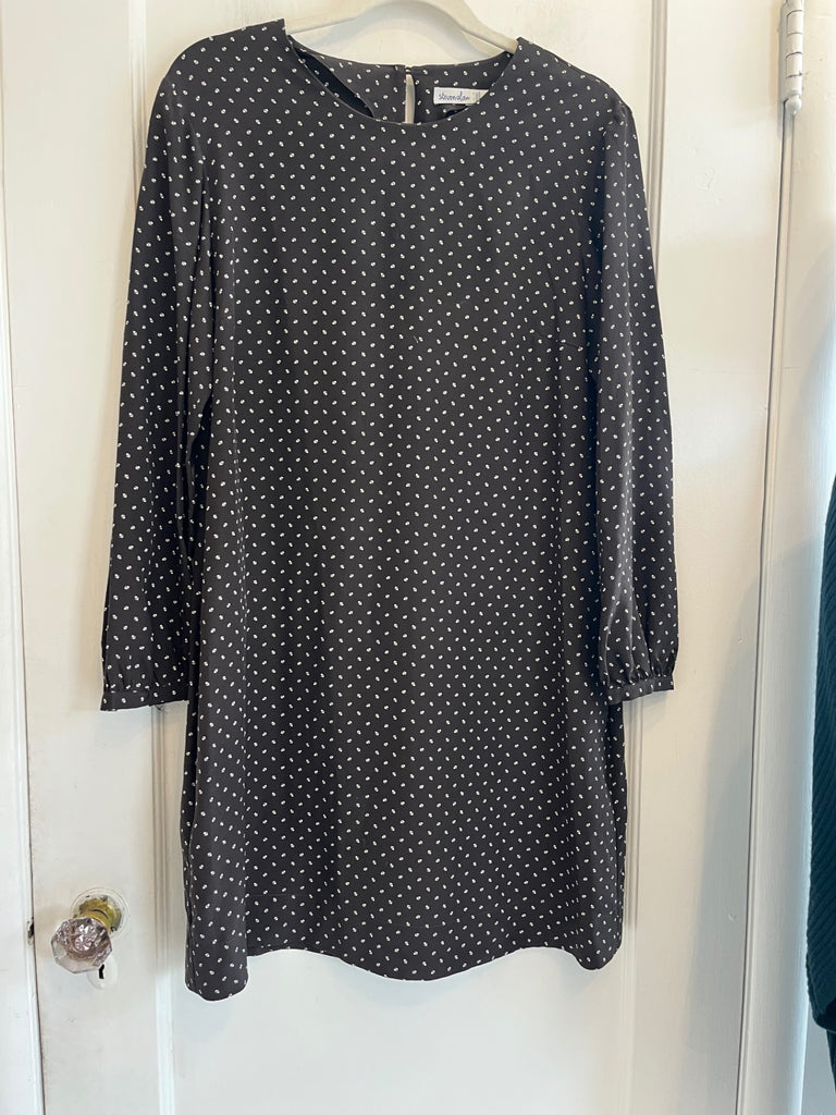 LOOP- Steven Alan Black & White Mini Floral Dress, Sz 8 (#370)
