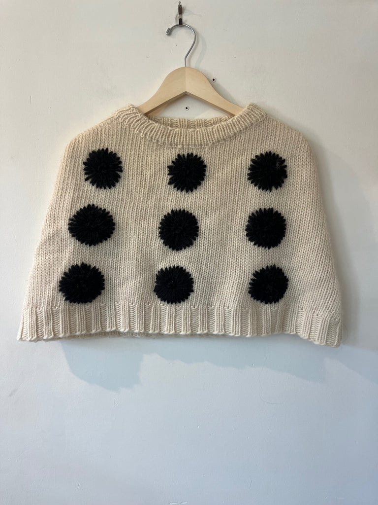 LOOP - Frances Valentine Cream Poncho, (#425)