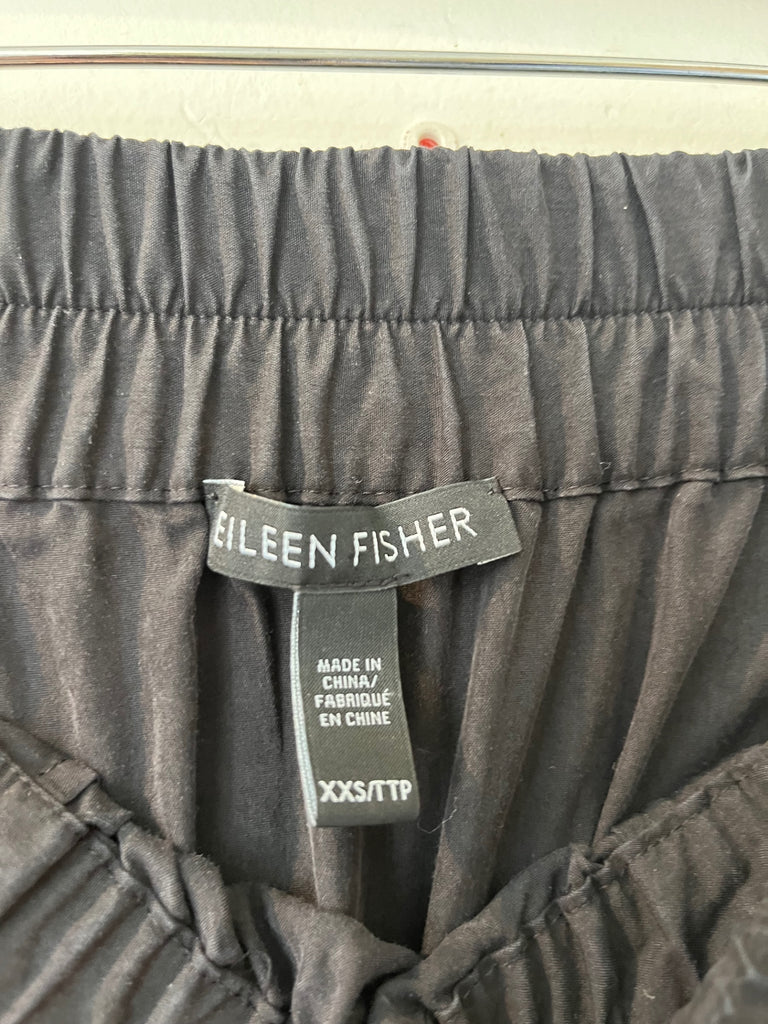 LOOP- Eileen Fisher Black Midi Skirt, Sz XXS (#35)