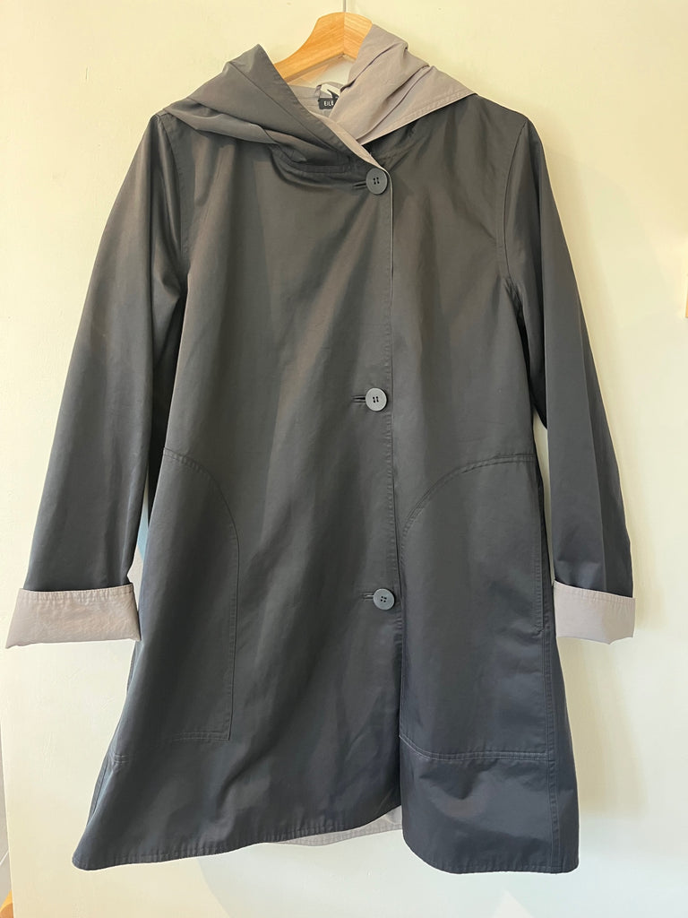 LOOP - Eileen Fisher Hooded Rain Jacket, Sz Xs (#35)