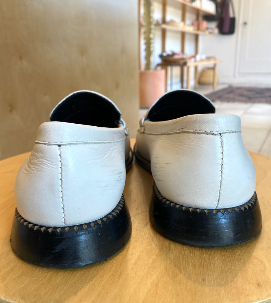 LOOP - Freda Salvador Elba Penny Loafer Bone, Sz 8.5 (#326)