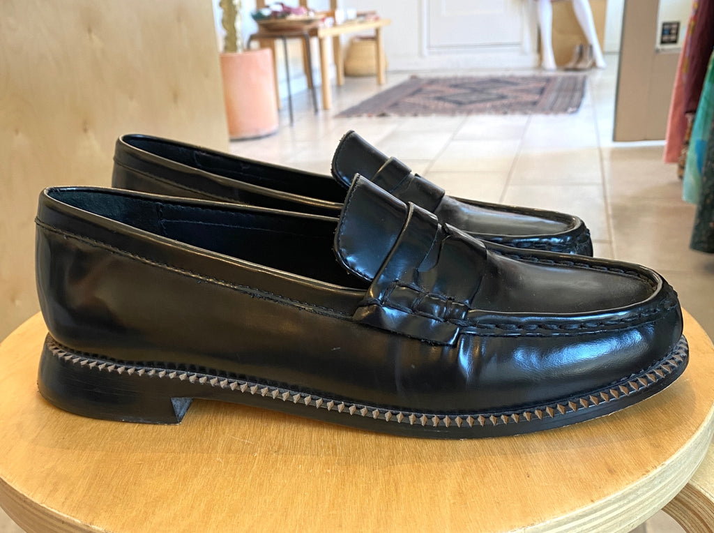 LOOP - Freda Salvador Elba Penny Loafer Black, Sz 9 (#326)