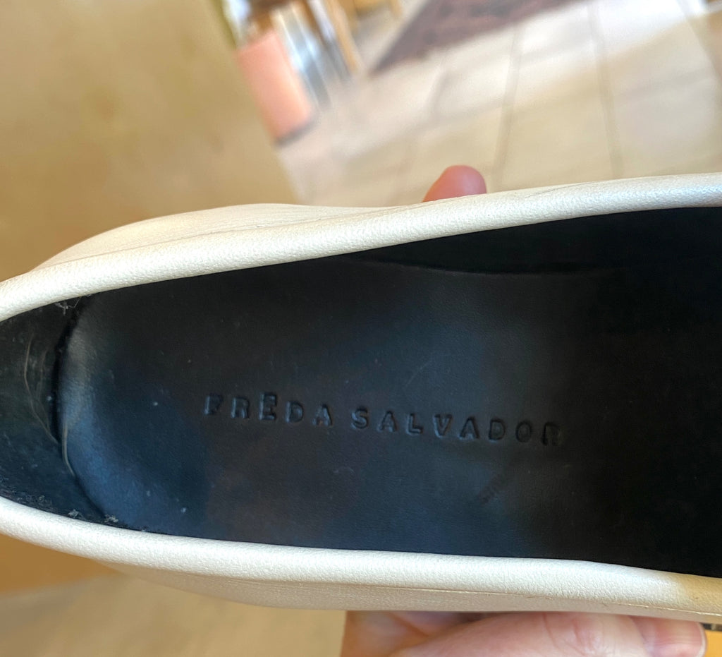 LOOP - Freda Salvador Elba Penny Loafer Bone, Sz 8.5 (#326)