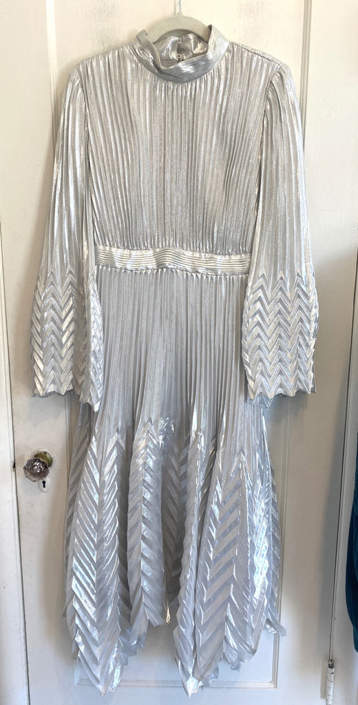 LOOP - Jonathan Simkhai Masha Metallic Midi Dress, Sz 6 (#326)