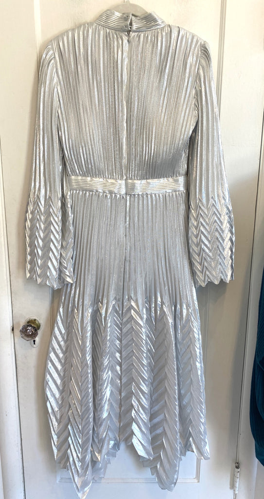 LOOP - Jonathan Simkhai Masha Metallic Midi Dress, Sz 6 (#326)