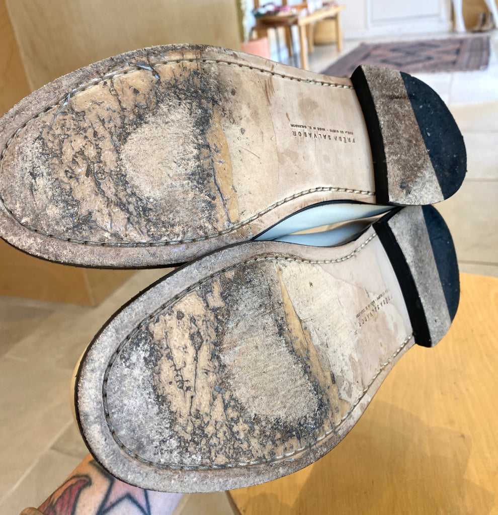 LOOP - Freda Salvador Elba Penny Loafer Bone, Sz 8.5 (#326)