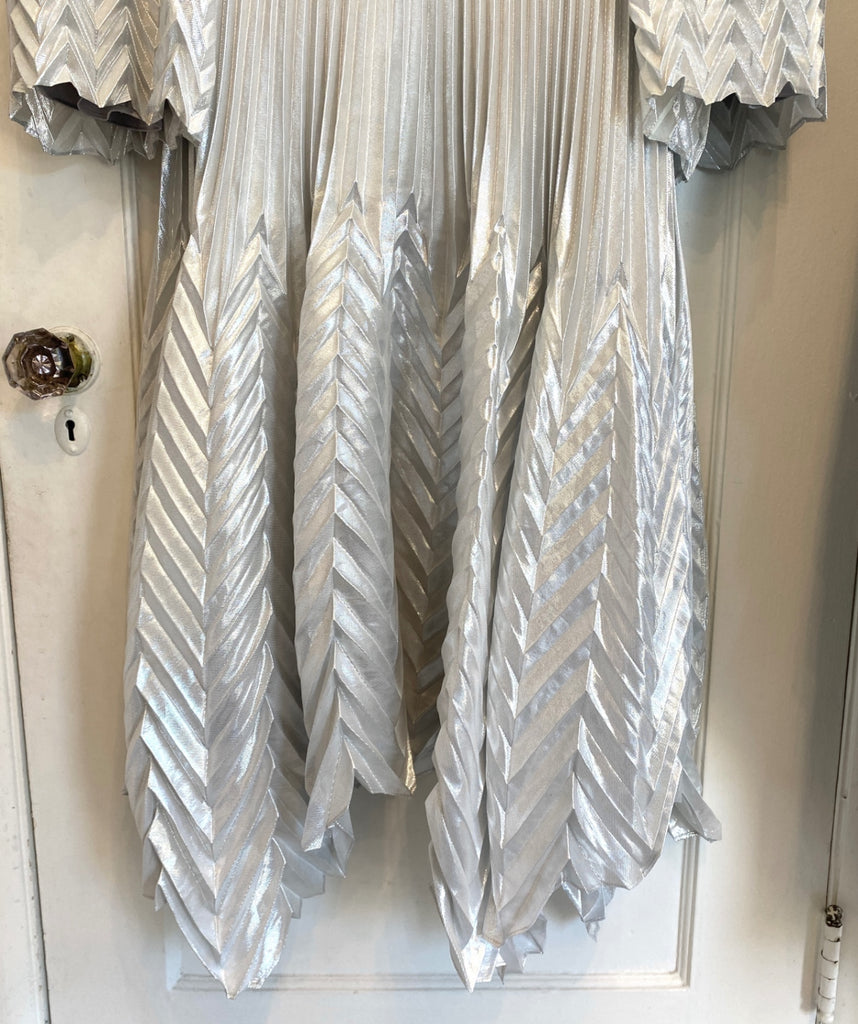 LOOP - Jonathan Simkhai Masha Metallic Midi Dress, Sz 6 (#326)