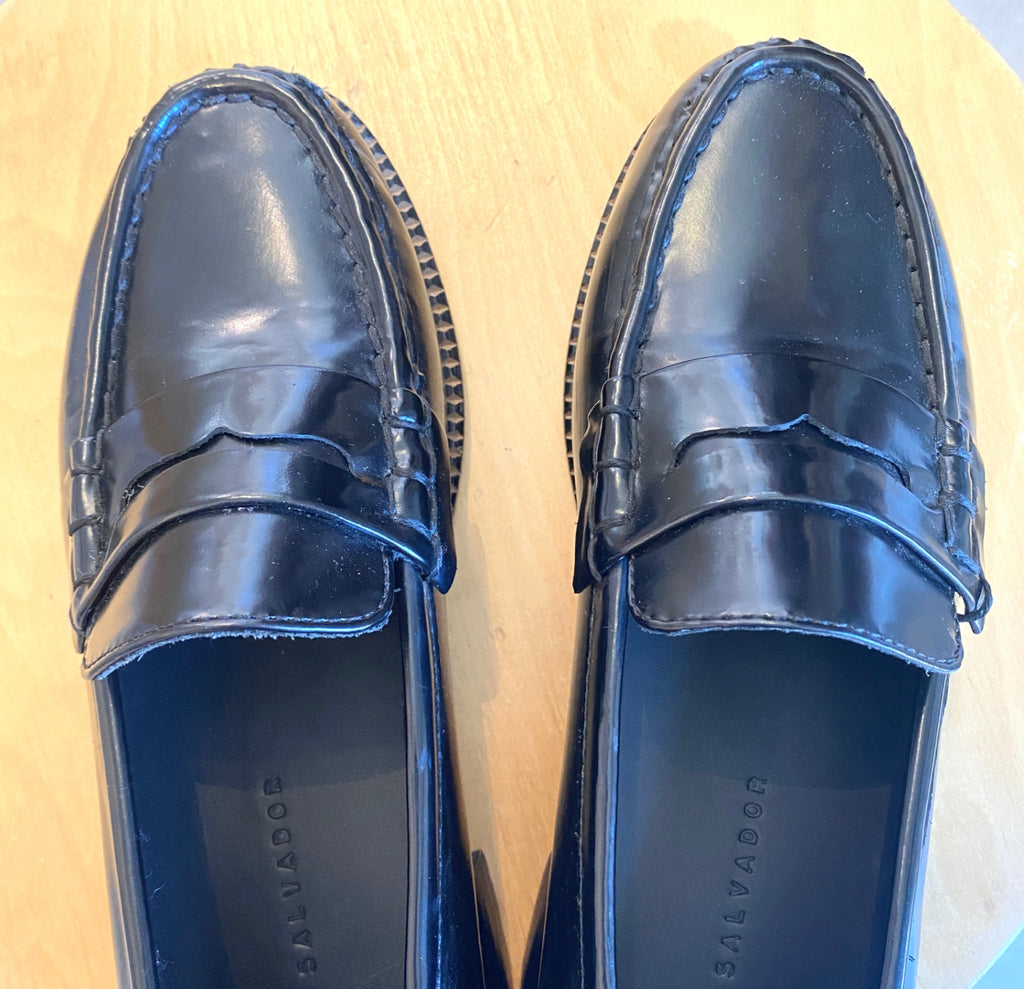 LOOP - Freda Salvador Elba Penny Loafer Black, Sz 9 (#326)