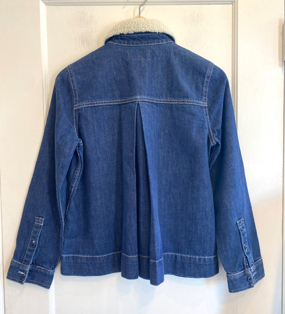 LOOP - Madewell Fleece Collared Denim Jacket , Sz XS (#52)
