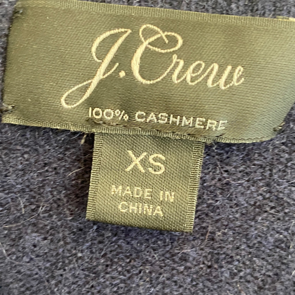 LOOP - J. Crew V-Neck Cashmere Sweater Navy, Sz XS (#51)