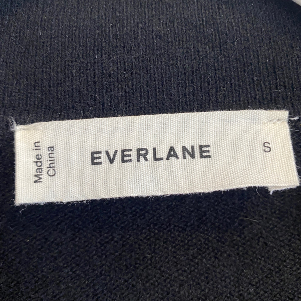 LOOP - Everlane Collared Cashmere Sweater Black, Sz S (#51)