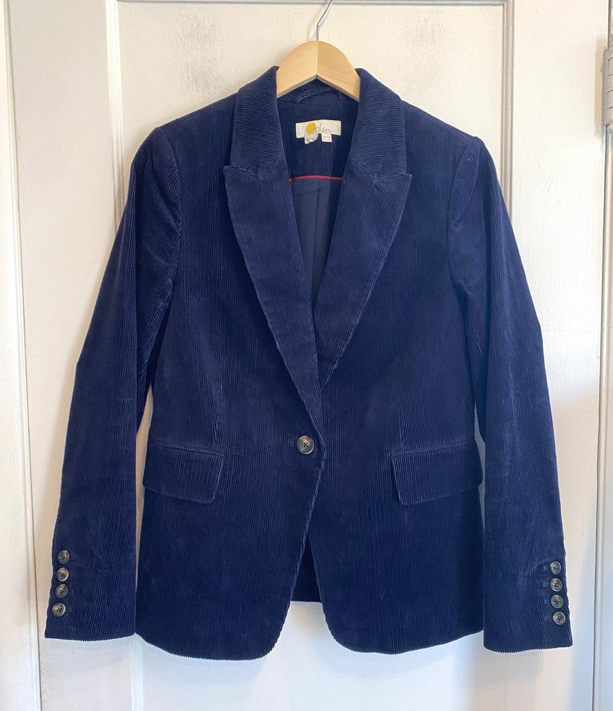 LOOP - Boden Corduroy Blazer Navy, Sz 6 (#52)