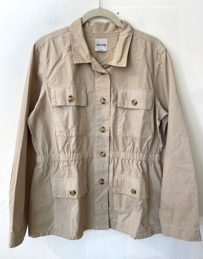 LOOP - Nic + Zoe Pocket Poplin Jacket, Sz S (#338)