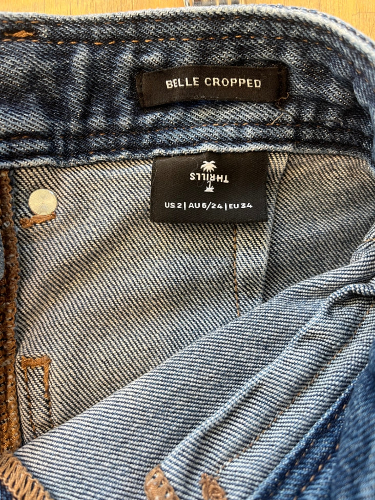 LOOP - THRILLS Belle Cropped Jeans, Sz 2 (#423)
