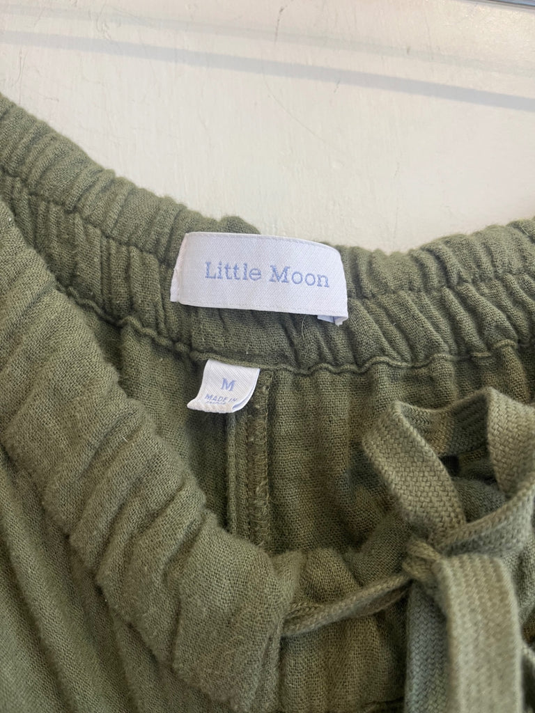 LOOP- Little Moon Cotton Gauze Wide-Leg Pants, Sz M (#456)