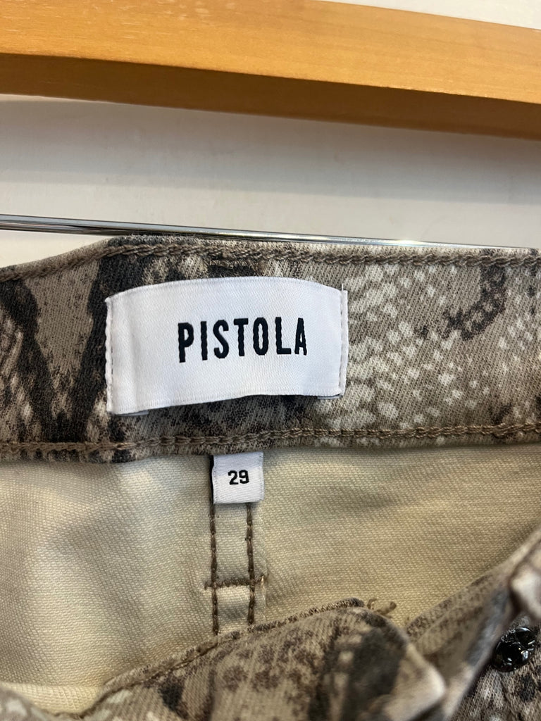 LOOP- Pistola Denim Snakeskin Straight Leg Jeans, Sz 29 (#456)