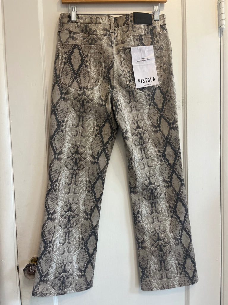 LOOP- Pistola Denim Snakeskin Straight Leg Jeans, Sz 29 (#456)