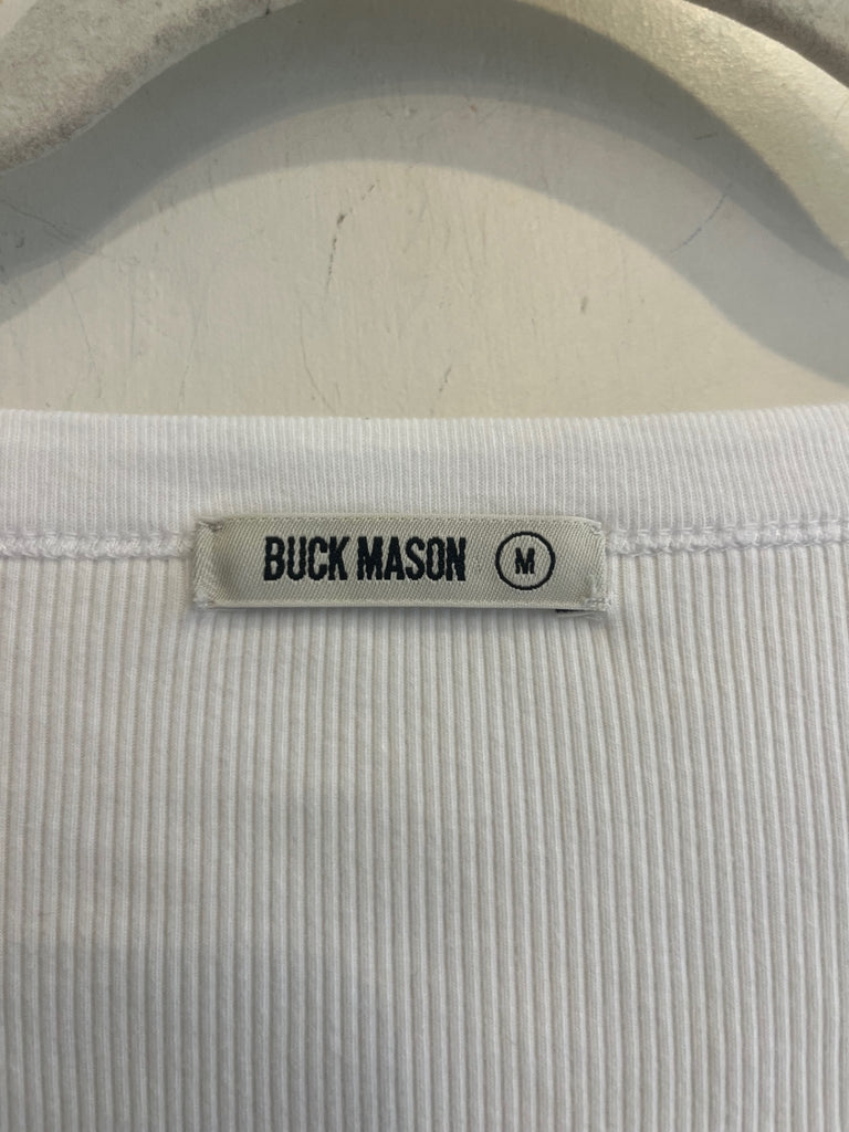 LOOP - Buck Mason Ribbed Scoop Neck Long Sleeve Tee, Sz M (#456)