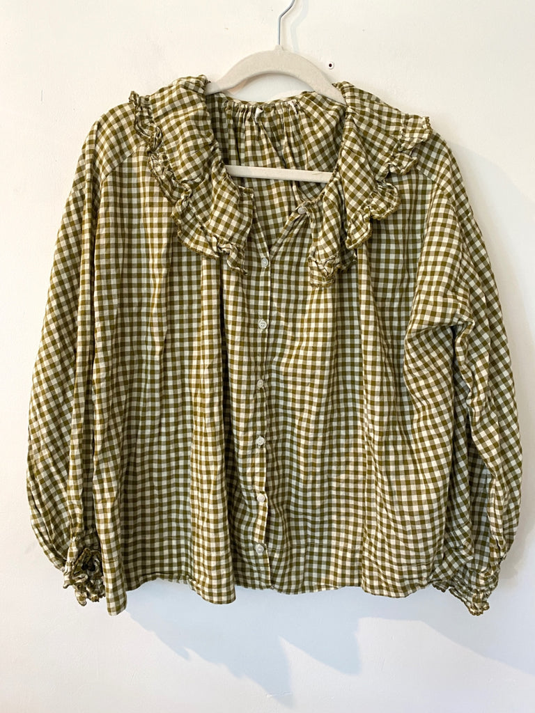 LOOP - Doen Seychelles Gingham Blouse, Sz M (#466)