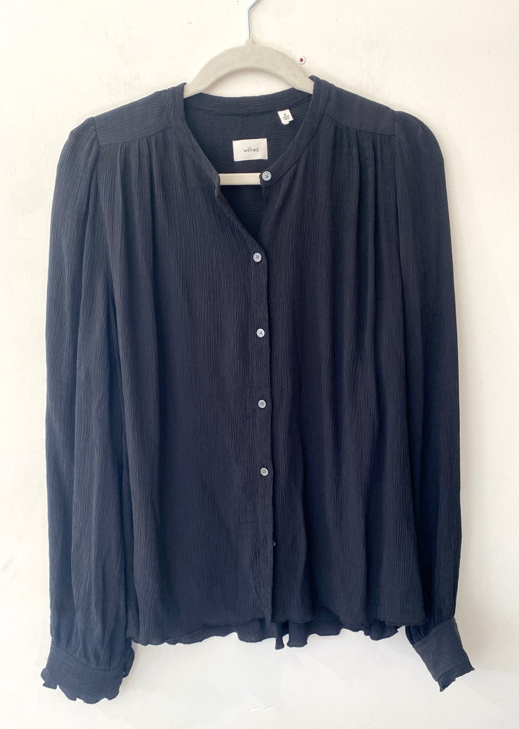 LOOP - Wilfred Black Blouse, Sz M (#460)