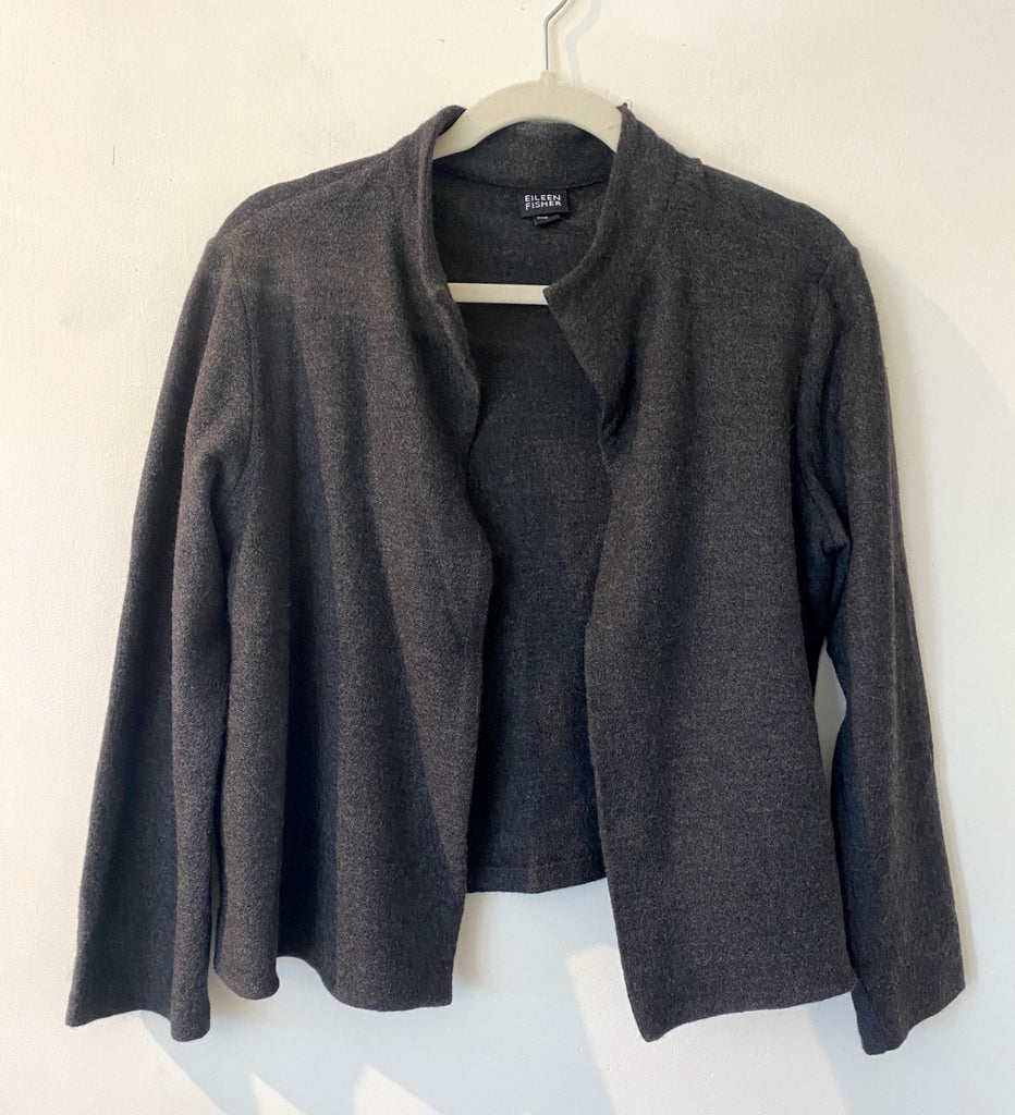 LOOP - Eileen Fisher Wool Open Front Jacket, Sz S (#51)