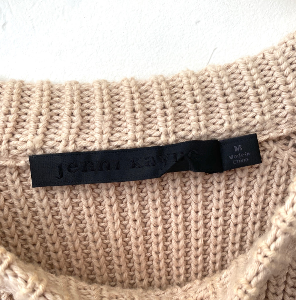 LOOP - Jenni Kayne Cotton Fisherman Sweater, Sz M (#460)