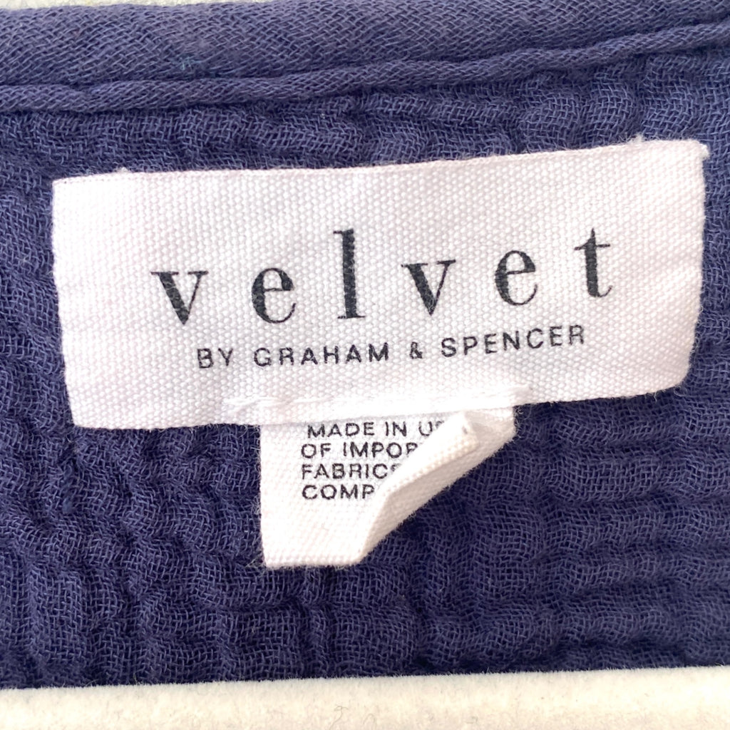 LOOP - Velvet Gauze Cotton Top, Sz S (#460)