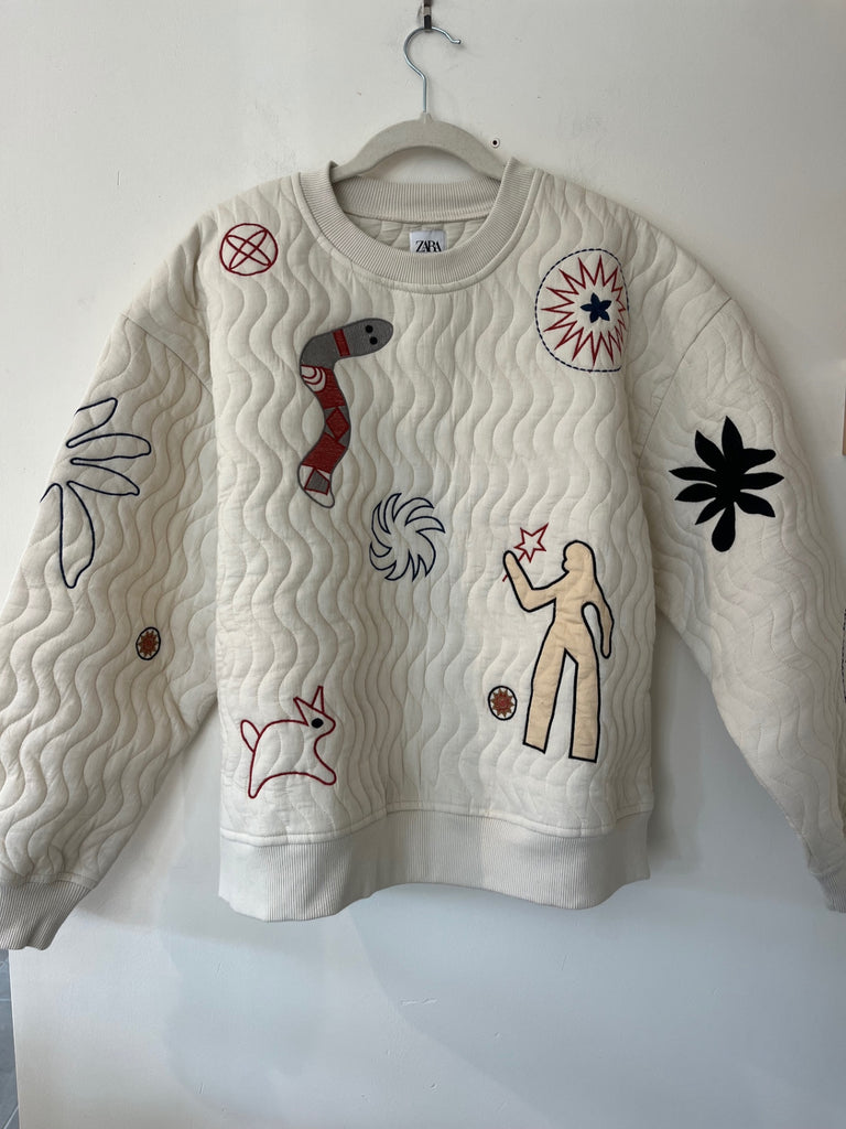 LOOP - Zara Quilted Sweatshirt, Sz L (#419)