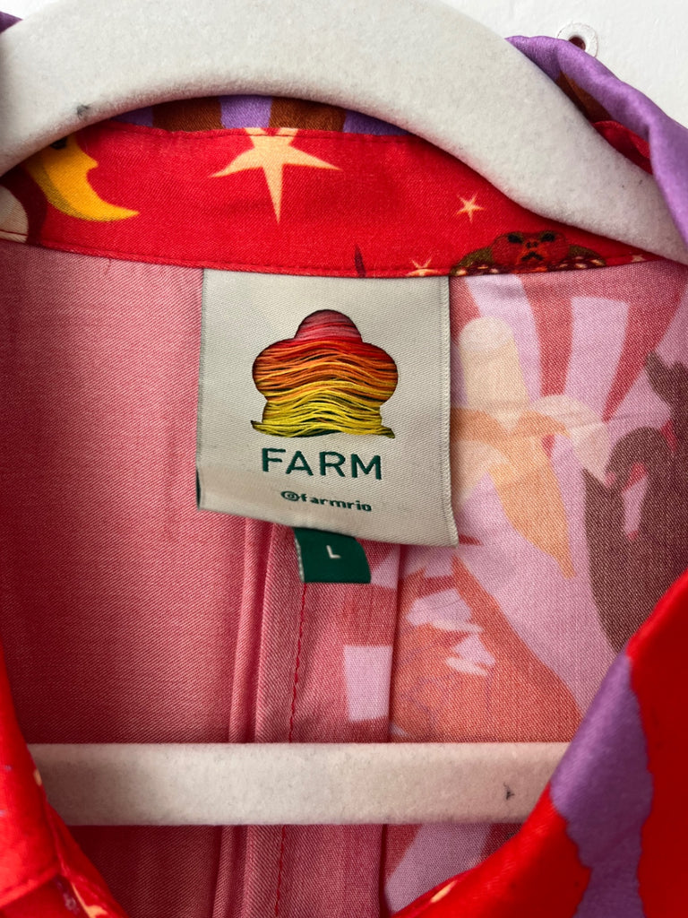 LOOP- Farm Rio Button Down, Sz L (#419)