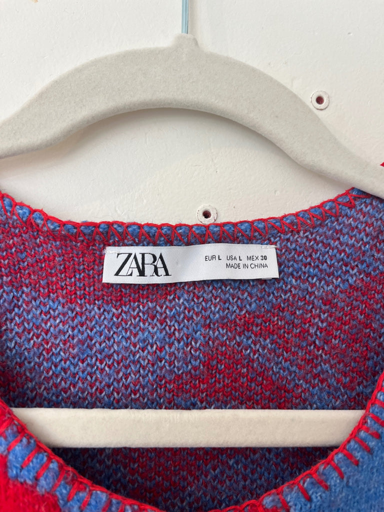 LOOP - Zara Floral Sweater, Sz M (#419”
