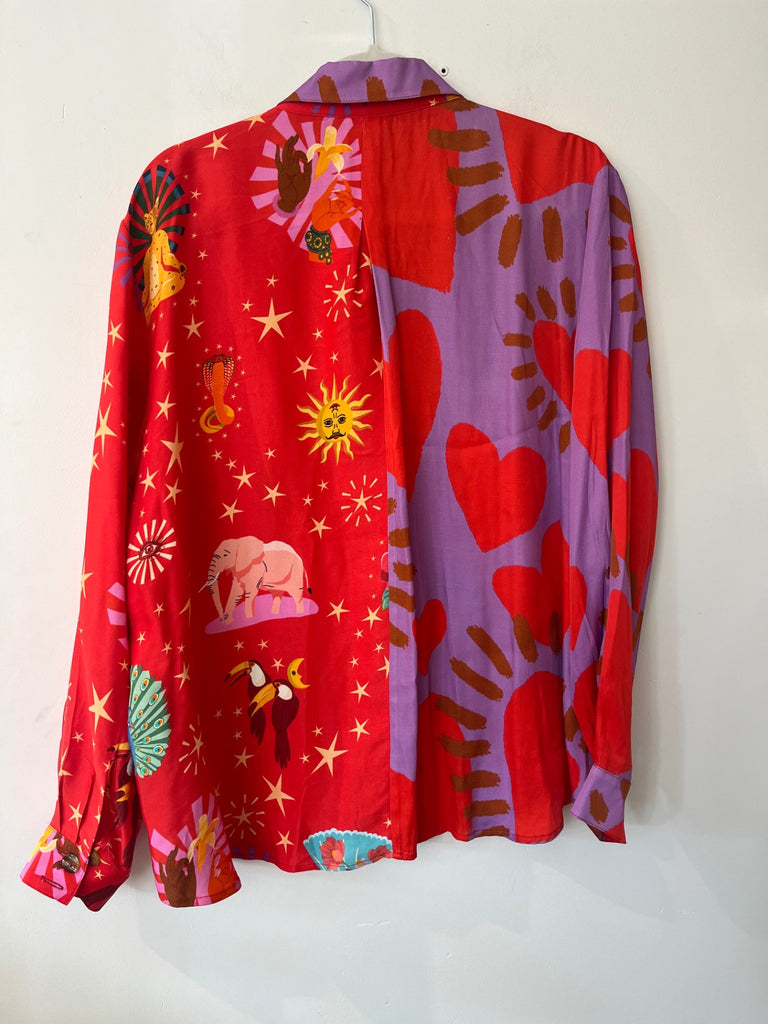 LOOP- Farm Rio Button Down, Sz L (#419)