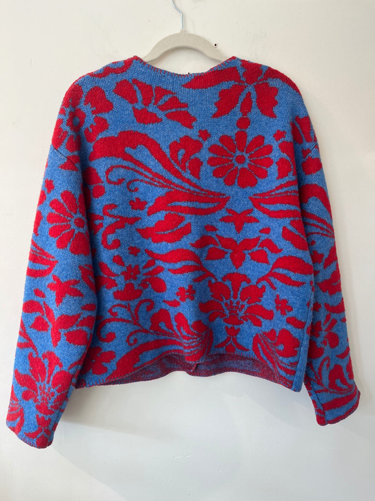 LOOP - Zara Floral Sweater, Sz M (#419”