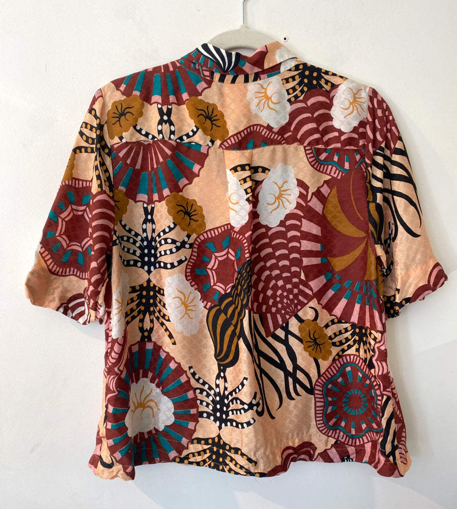 LOOP - Scotch & Soda Floral Print Top, Sz M  (#356)