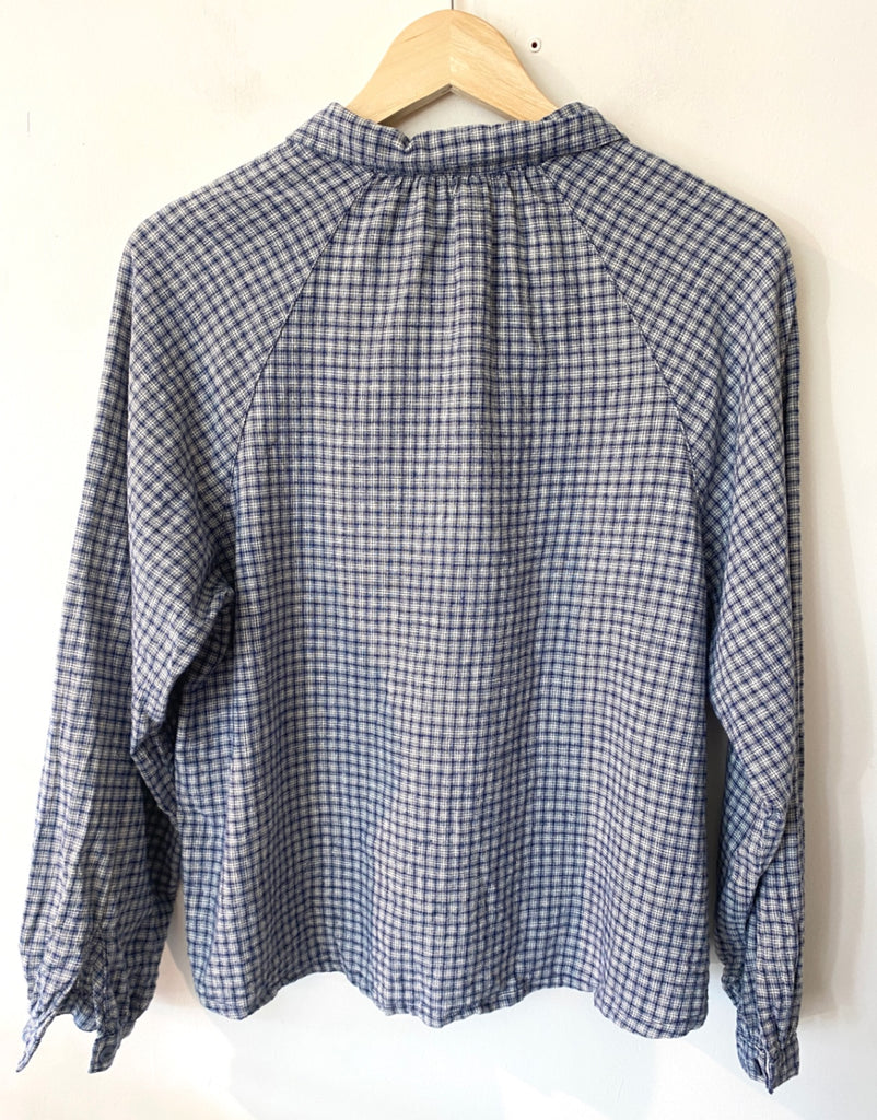 LOOP - Poetry Plaid Blouse, Sz 8 (#286)