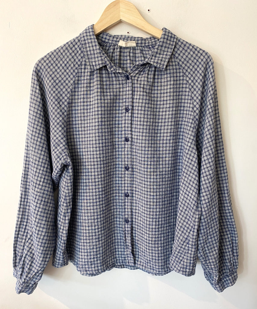 LOOP - Poetry Plaid Blouse, Sz 8 (#286)