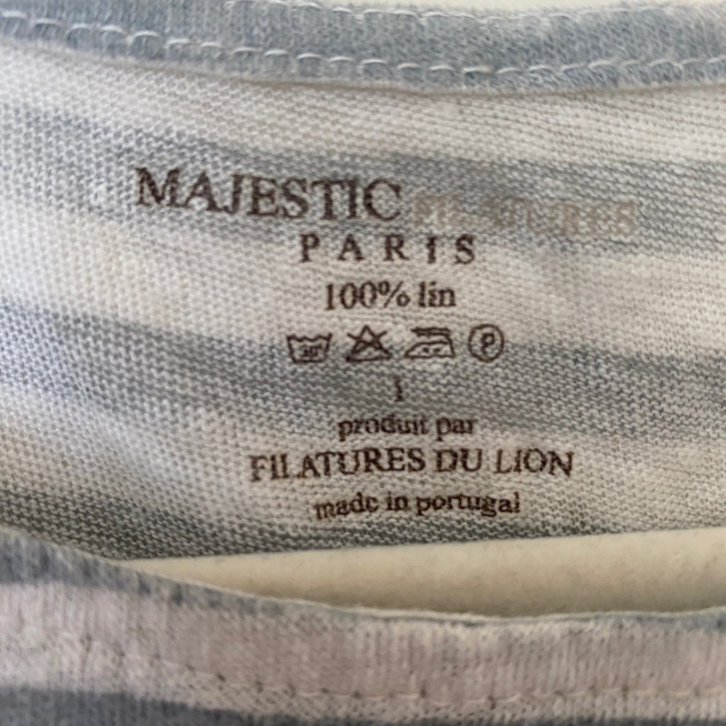 LOOP - Majestic Filatures Striped Linen Tee, Sz S (#281)