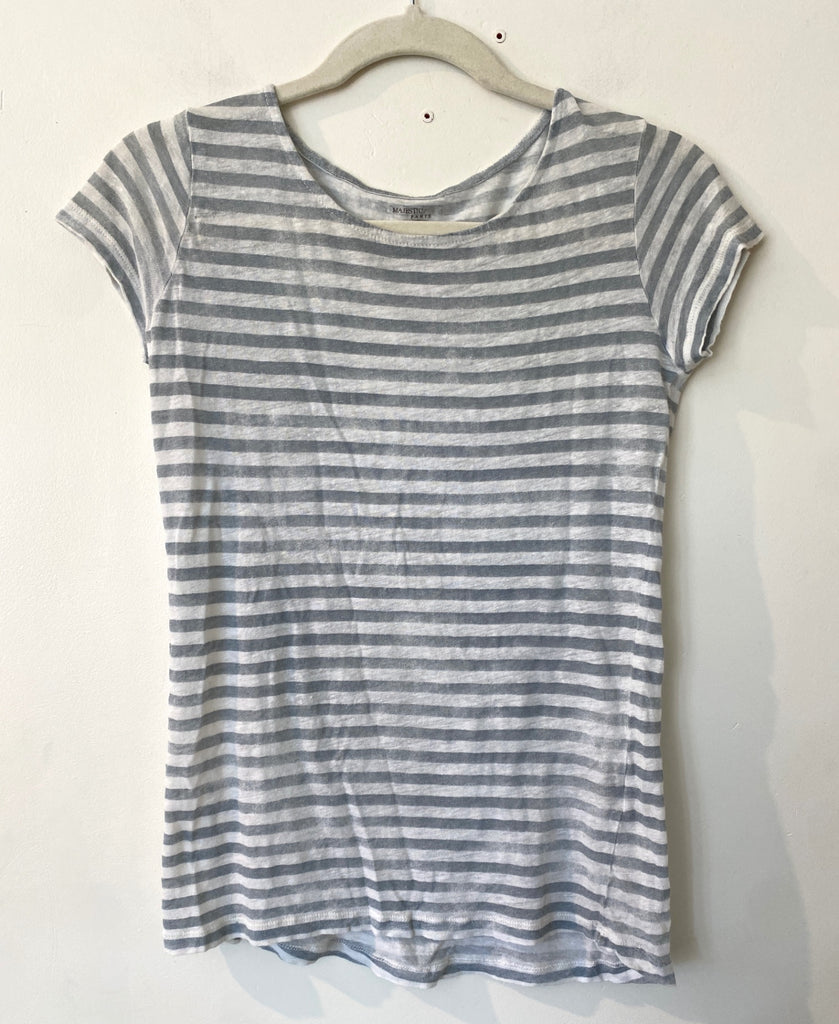 LOOP - Majestic Filatures Striped Linen Tee, Sz S (#281)