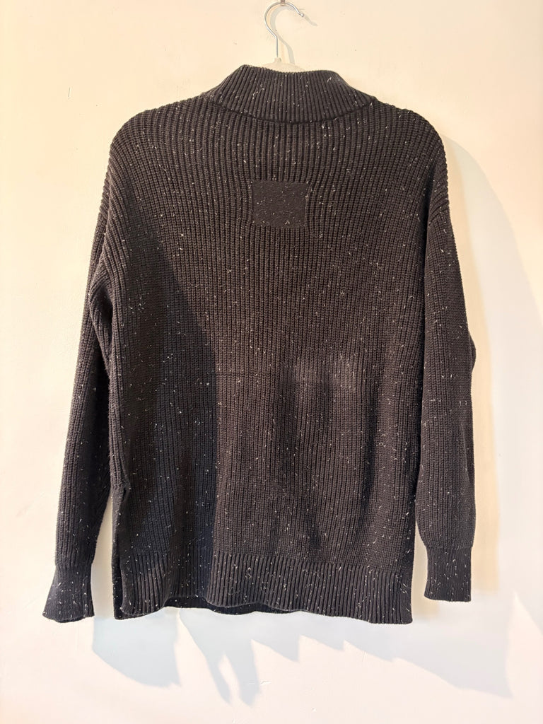 LOOP - Margaret O’Leary Black Speckled Mockneck Sweater, (#26)