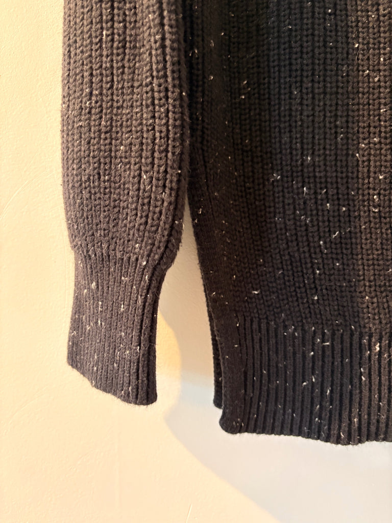LOOP - Margaret O’Leary Black Speckled Mockneck Sweater, (#26)