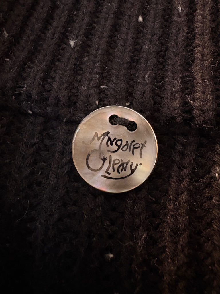 LOOP - Margaret O’Leary Black Speckled Mockneck Sweater, (#26)