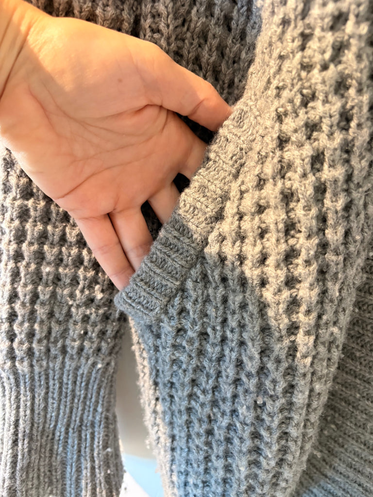 LOOP - Margaret O’Leary Grey Chunky Knit Cardigan, (#26)