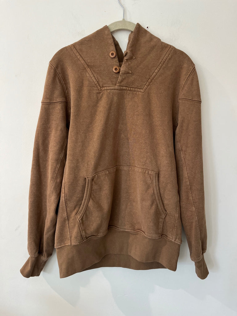LOOP - Jungmaven Brown Button-Neck Sweatshirt, Sz Xs (#189)