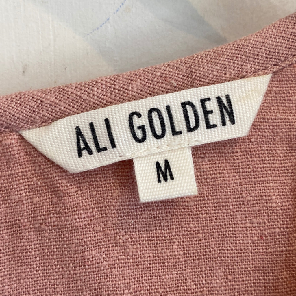 LOOP - Ali Golden Silk Dress, Sz M (#26)