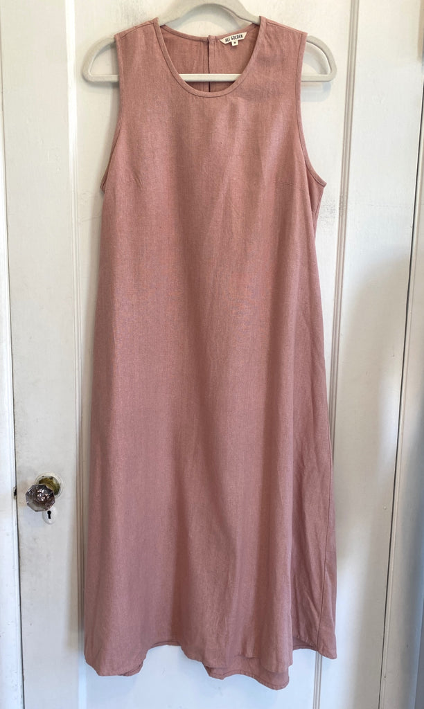 LOOP - Ali Golden Silk Dress, Sz M (#26)