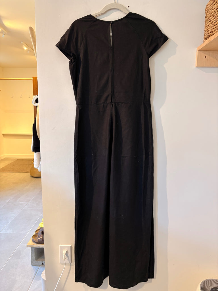 LOOP - Ali Golden Silk Dress Black, Sz M (#26)